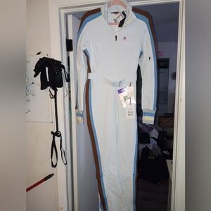 Perfect Moment White and Blue Jumpsuit